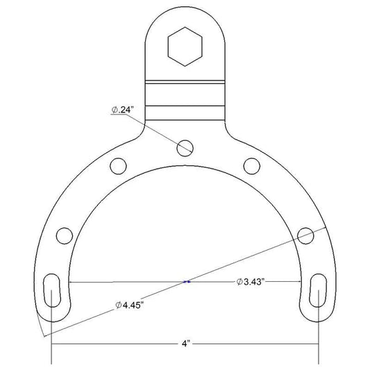RAM Base - Large Gas Tank Base with 25mm (1") Ball for Motorcycles