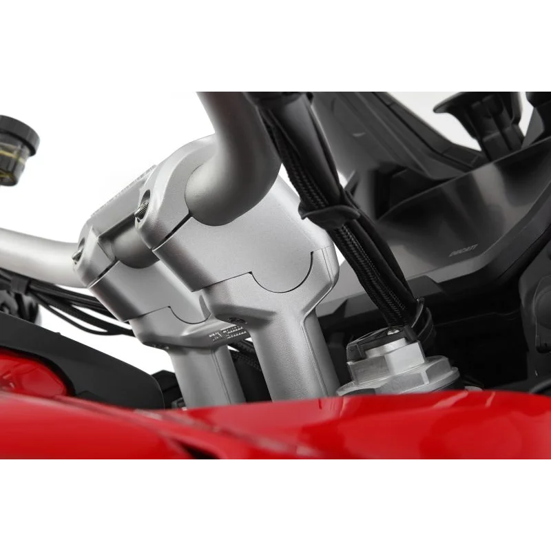 DUCATI Multistrada V4 Ergonomics - ERGO+ Risers 39mm & 21mm Offset - Silver