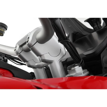 DUCATI Multistrada V4 Ergonomics - ERGO+ Risers 39mm & 21mm Offset - Silver