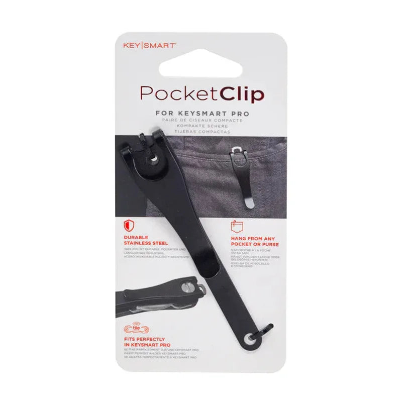 Keysmart Add on - Deep Carry Pocket Clip - Silver