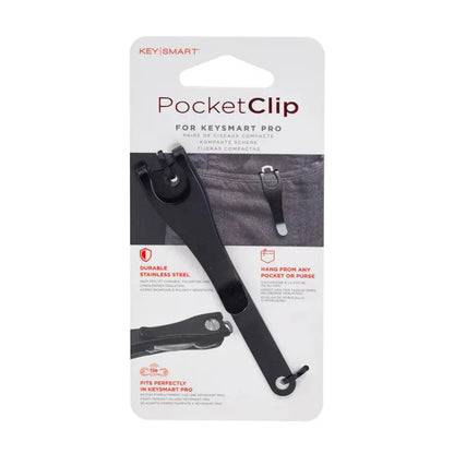 Keysmart Add on - Deep Carry Pocket Clip - Silver