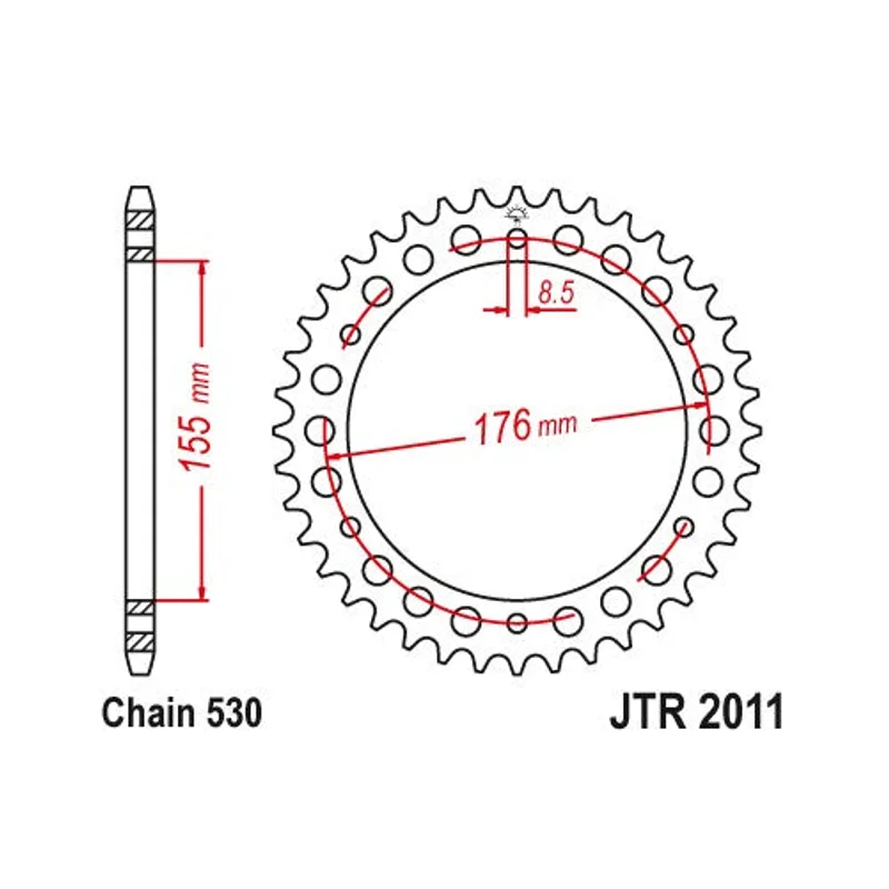 Sprockets Rear (2011 - 43T) - JT