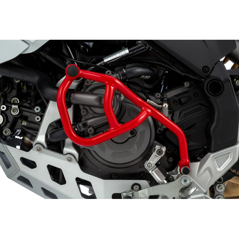 Ducati Desert X Protection - Engine Guard ( Left) - Red / Fits without Wunderlich Tank Guard only