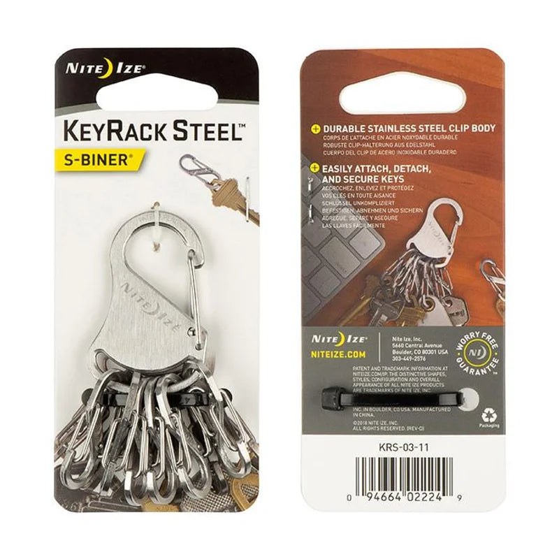 KEYRACK STEEL S-BINERS - Silver / Stainless Steel