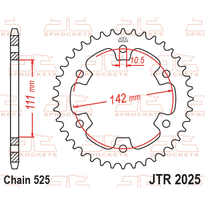 Sprockets Rear (2025- 38T) - JT