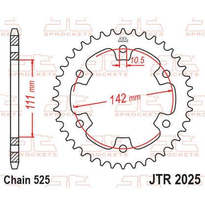 Sprockets Rear (2025- 38T) - JT