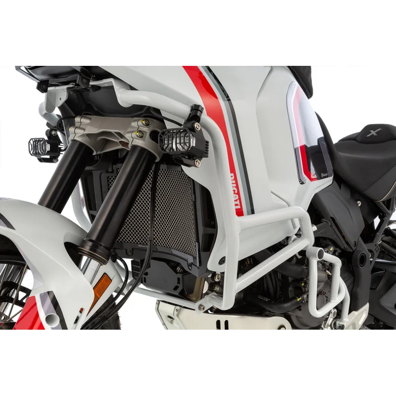 Ducati Desert X Protection - Engine Guard ( Left) - White / Fits without Wunderlich Tank Guard only