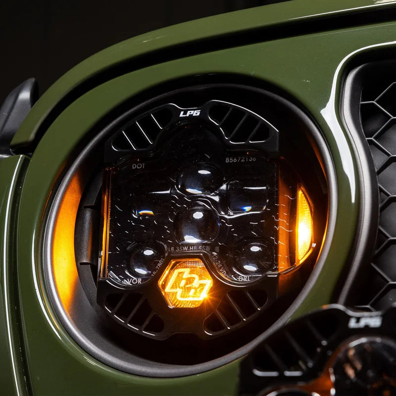JEEP WRANGLER W/LED HEADLIGHTS -DOT LP6 LED HEADLIGHT - White