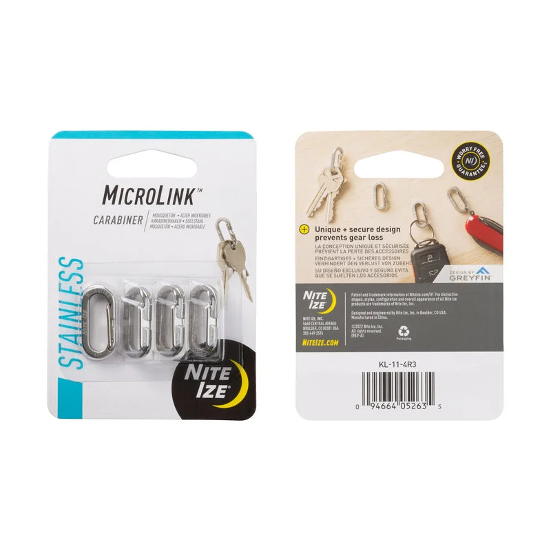 MICROLINK CARABINER (SET OF 4) - Stainless Steel