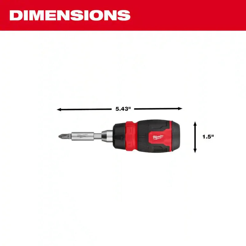 8-IN-1 RATCHETING COMPACT MULTI-BIT SCREWDRIVER