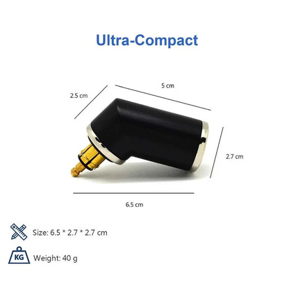 DIN (Hella) to 36W PD USB-C + QC 3.0 (ANGLED) - Short Angled