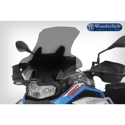 Motorcycle with Wunderlich windshield and headlight on a white background