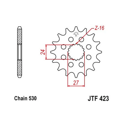 Sprockets Front (423 - 18T) - JT