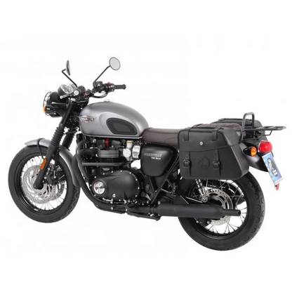 Triumph Bonneville T100 Sidecases Carrier - C-Bow - Black