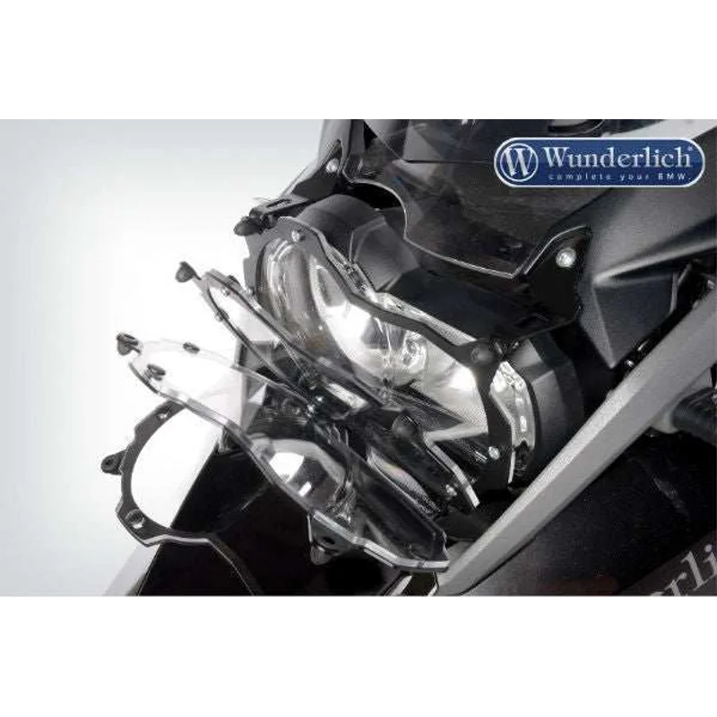 BMW R1200GSA Protection - Headlight Guard Foldable (Lexan Clear) - R1200 GSA 14-18