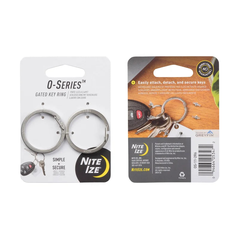 O-SERIES GATED KEY RING - Stainless Steel