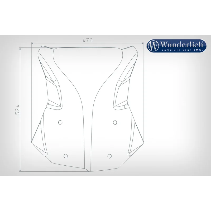 BMW Series GS Screen - Windscreen Marathon (H: 524 mm) - Clear / No - Can be brought seperately