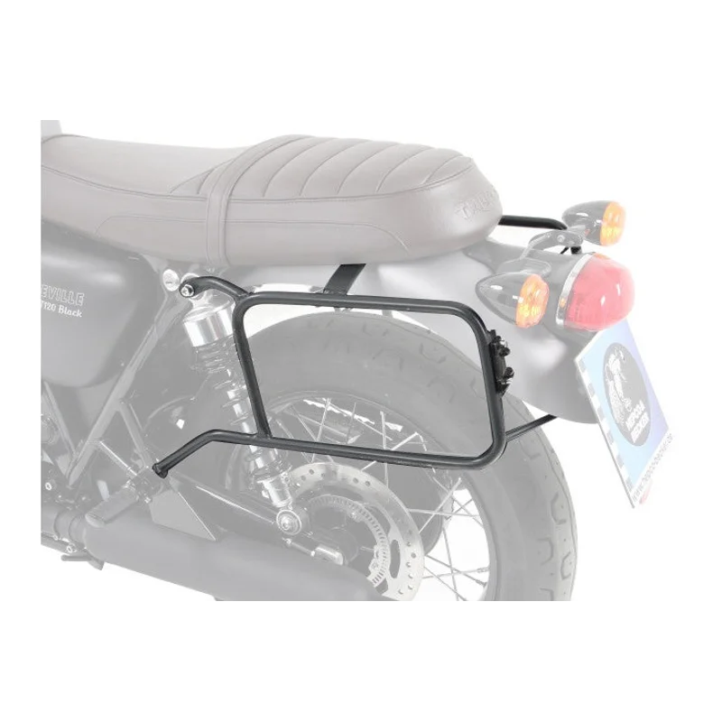 Triumph Bonneville T100 Sidecases Carrier - Permanently Fixed - Black