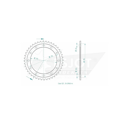 Sprockets Rear (29060 - 44T) - Esjot