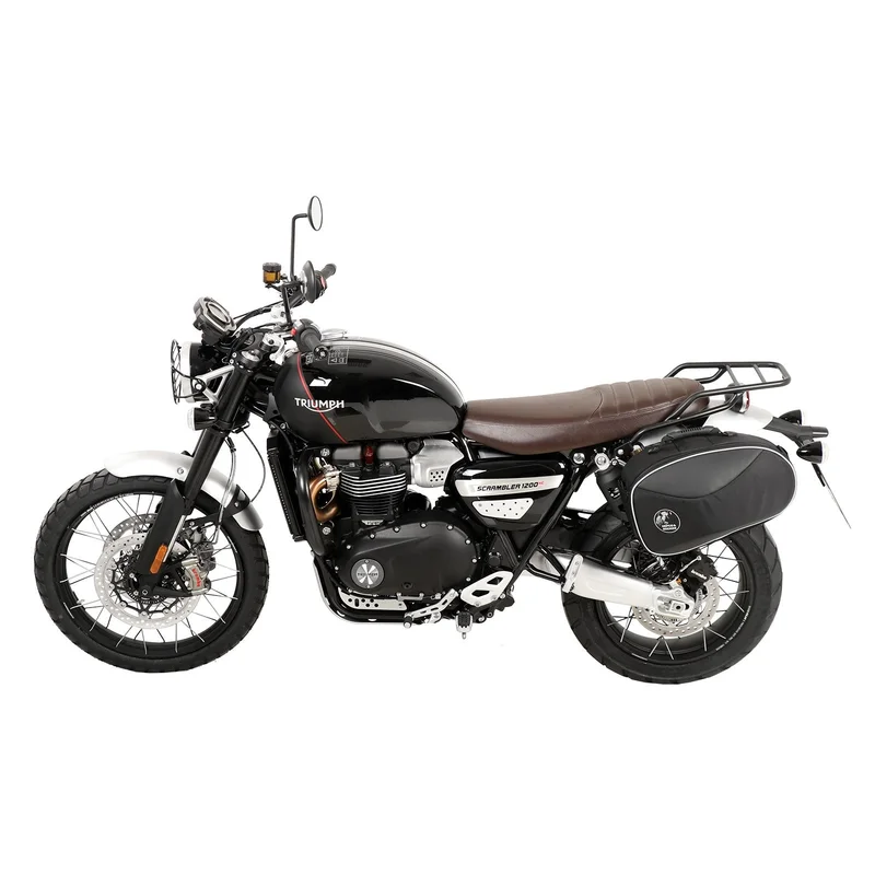 Triumph Scrambler 1200 XE  / XC Carrier - Sidecases 'C-Bow' (Left Side, Black) - 1200 XC