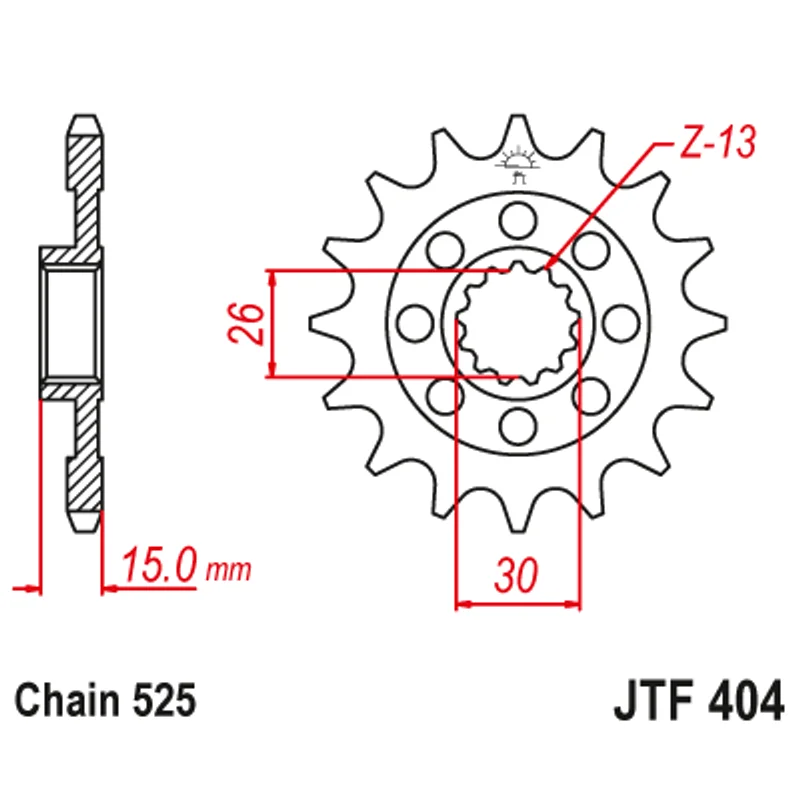 Sprockets Front (404 - 17T) - JT
