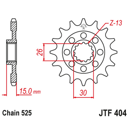Sprockets Front (404 - 17T) - JT