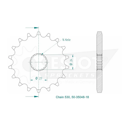 Sprockets Rear (32050-43T) - Esjot