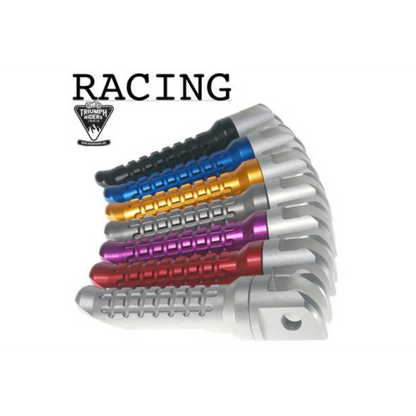 Triumph Bonneville Footpegs - Racing Style - Rear / Silver