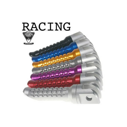 Triumph Bonneville Footpegs - Racing Style - Rear / Silver