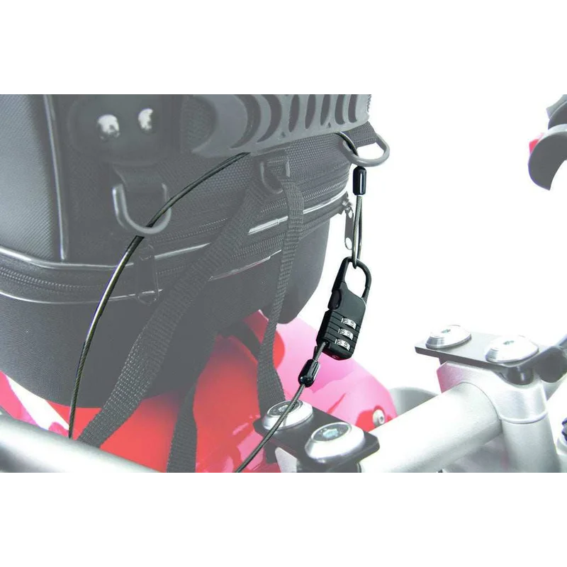 Tank Bag Accesorries Combination lock with wire rope