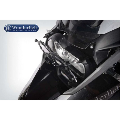 BMW R1200GSA Protection - Headlight Guard Foldable (Lexan Clear) - R1200 GSA 14-18