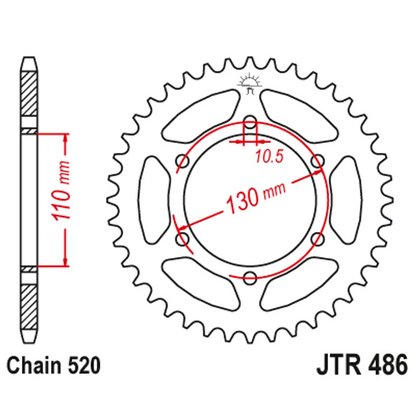 Sprockets Rear (486 - 42T) - JT