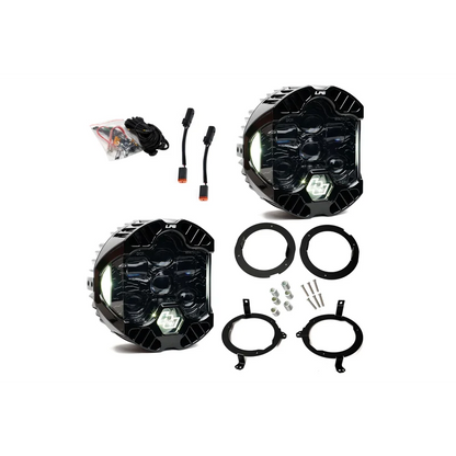 JEEP WRANGLER W/HALOGEN HEADLIGHTS -DOT LP6 LED HEADLIGHT - White