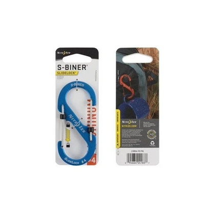 S-Biner with Lock ( Aluminium) - Size#3 / Blue / Aluminium