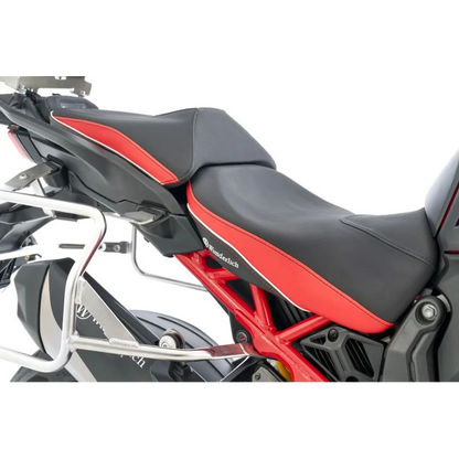 DUCATI Multistrada V4 Ergonomics -"Active Comfort" (Heating) Rider Seat - Black-Red / Low