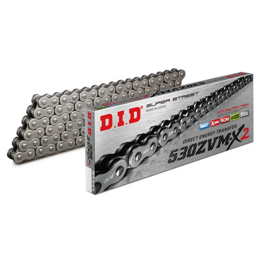 Chain 530 Pitch x 118 links (ZVMX2) - ZVM-X2 (Rivet Type) / Natural Steel
