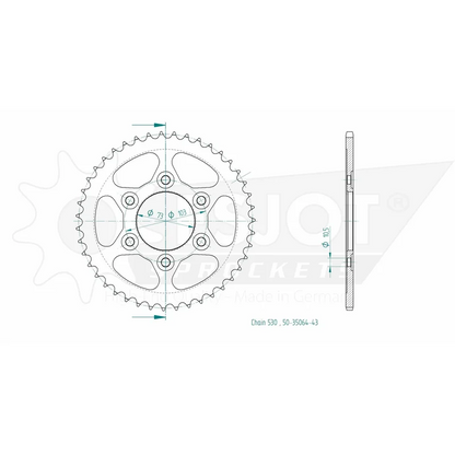 Sprockets Rear (35064 - 43T) - Esjot