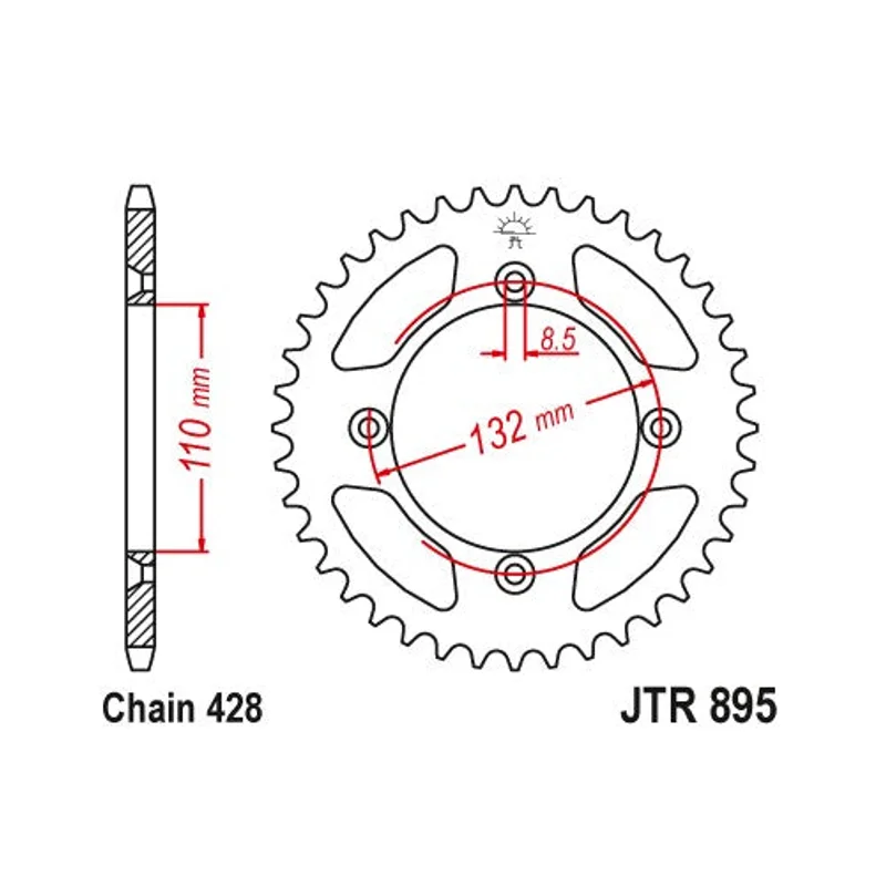 Sprockets Rear (JTR895- 49T) - JT