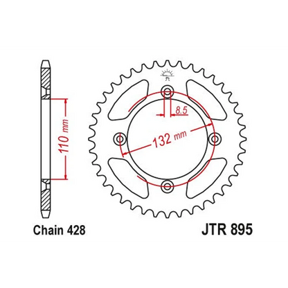 Sprockets Rear (JTR895- 49T) - JT