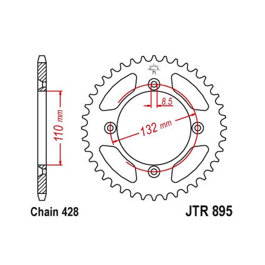 Sprockets Rear (JTR895- 49T) - JT