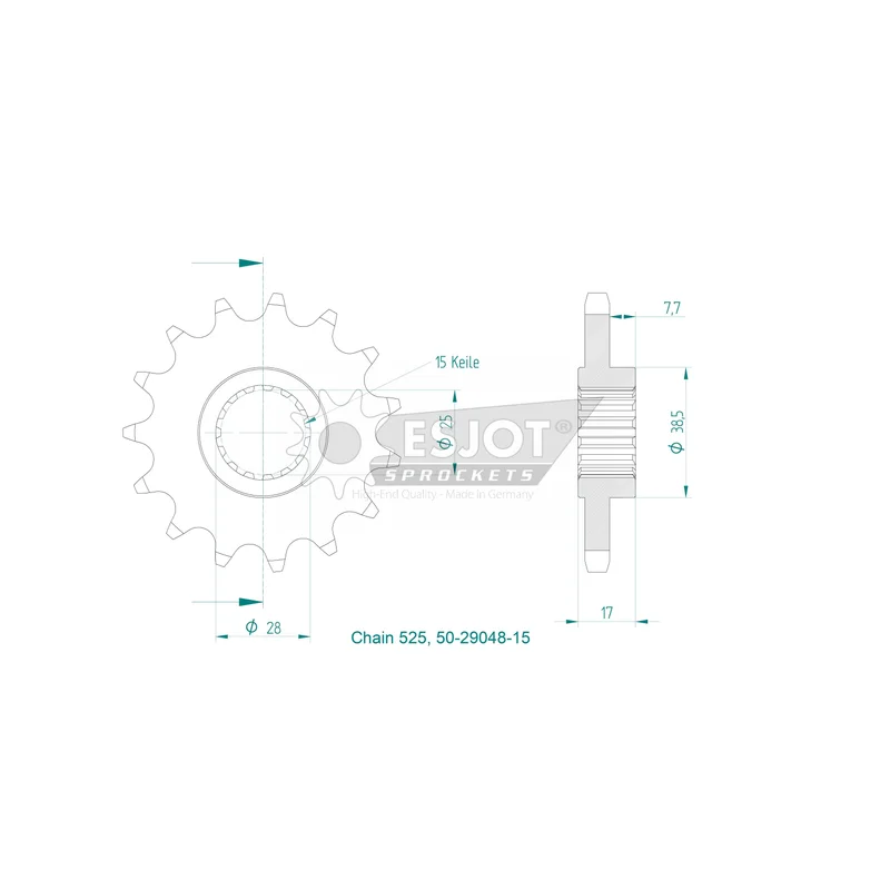 Sprockets Front (29048-15) - Esjot