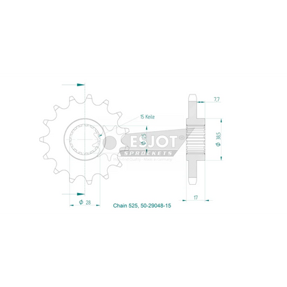 Sprockets Front (29048-15) - Esjot