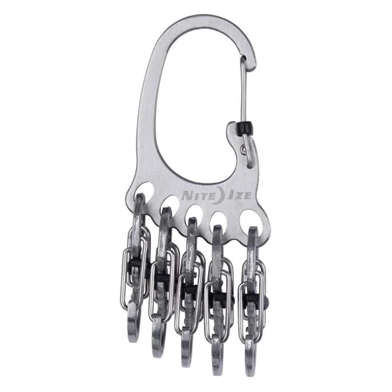 KEYRACK LOCKABLE WITH S-BINERS (SS) - Silver / Stainless Steel