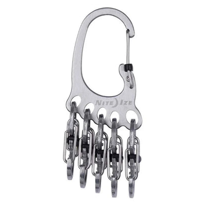 KEYRACK LOCKABLE WITH S-BINERS (SS) - Silver / Stainless Steel