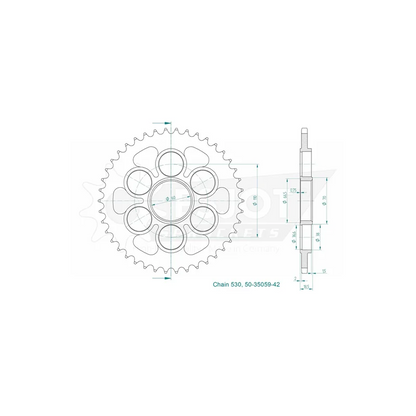 Sprockets Rear (35059 - 42T) - Esjot
