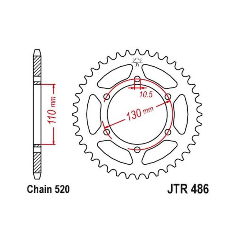 Sprockets Rear (486 - 41T) - JT