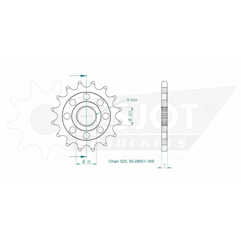 Sprockets Front (29051 - 17S) - Esjot