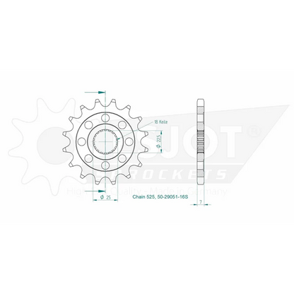 Sprockets Front (29051 - 17S) - Esjot
