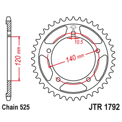Sprockets Rear (1792 - 42T) - JT