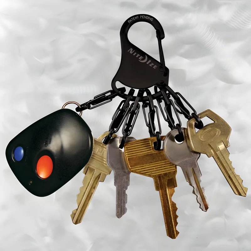 KEYRACK STEEL S-BINERS - Black / Stainless Steel